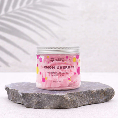 Lemon Sherbet Pink Lemonade Whipped Soap 120g