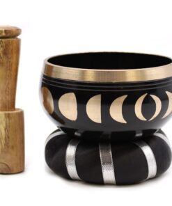 Moon Phase Singing Bowl Set- Black 10.7cm