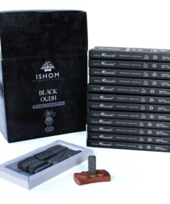 Alternative view of Pack of 15 Natural Incense Smudge Bricks and Burner - Black Wood