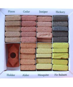 Alternative view of Display Set of 70 Incense Smudge Bricks and Burner - 7 Earthy Himalaya Incenso