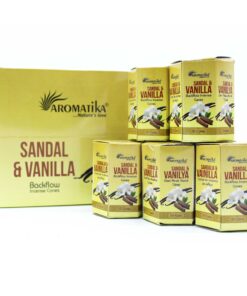 Pack of 10 Masala Backflow Incense - Sandalwood & Vanilla