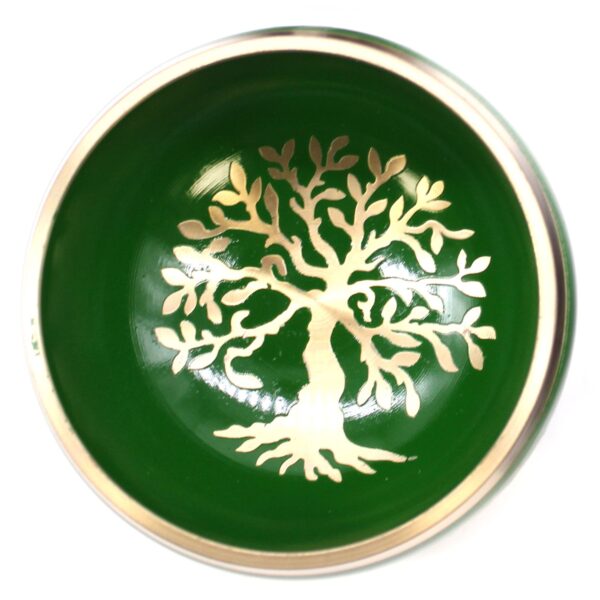 Tree of Life Singing Bowl Set- Green 10.7cm - Image 4