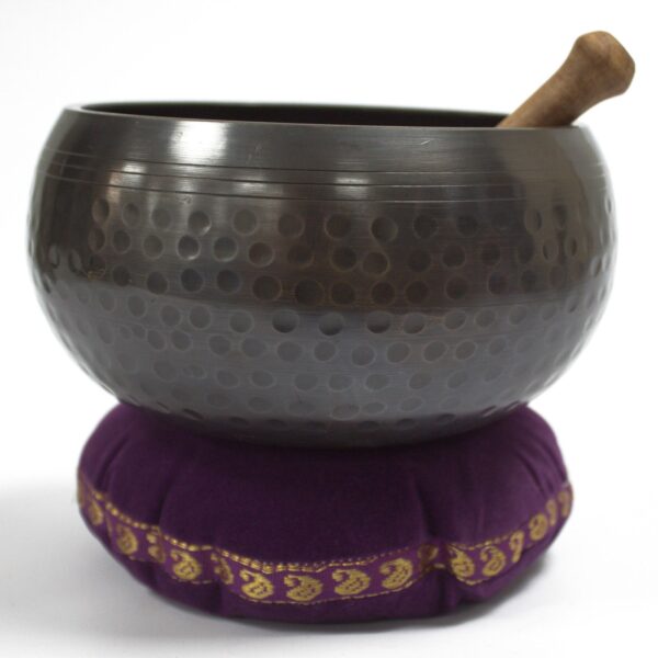 Singing Bowl Velvet Cushion - 16cm - Image 2