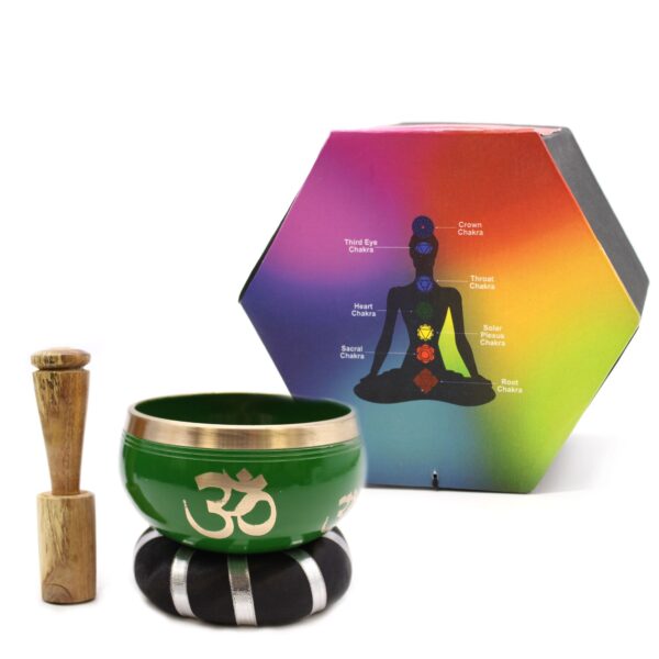 Tree of Life Singing Bowl Set- Green 10.7cm - Image 5