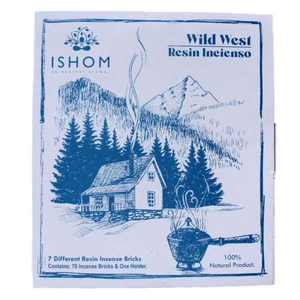 Display Set of 70 Incense Smudge Bricks and Burner - Wild West - Image 3