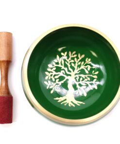 Alternative view of Lrg Tree of Life Singing Bowl Set- Green 14cm