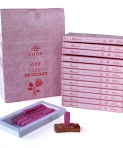 Alternative view of Pack of 15 Natural Incense Smudge Bricks and Burner - Rose Wood