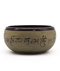 Earth Powder Singing Bowl - Mantra Five Buddha - 16cm