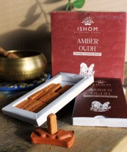 Pack of 15 Natural Incense Smudge Bricks and Burner - Amber Wood