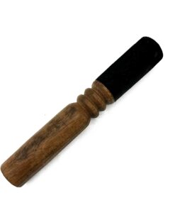 Alternative view of Hand Beaten & Engraved Singing Bowl Gift Set - 14cm - Green Tara