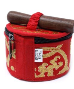 Alternative view of Mini Singing Bowl Gift Set - Red