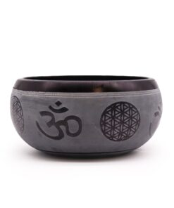 Earth Powder Singing Bowl - Om Five Buddha - 16cm