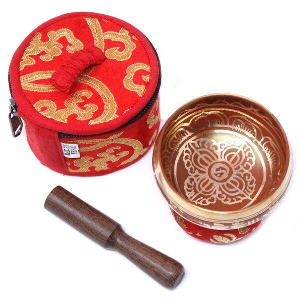 Mini Singing Bowl Gift Set - Red - Image 3