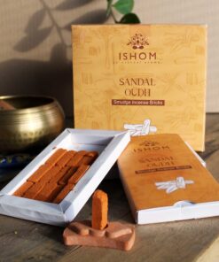 Pack of 15 Natural Incense Smudge Bricks and Burner - Sandal Wood