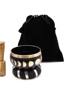 Alternative view of Moon Phase Singing Bowl Set- Black 10.7cm