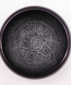 Alternative view of Earth Powder Singing Bowl - Om Five Buddha - 16cm
