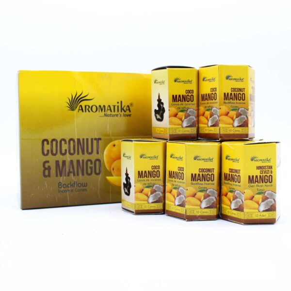 Pack of 10 Masala Backflow Incense - Coconut & Mango - Image 2