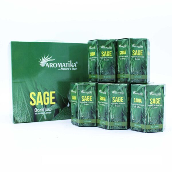Pack of 10 Masala Backflow Incense - Sage