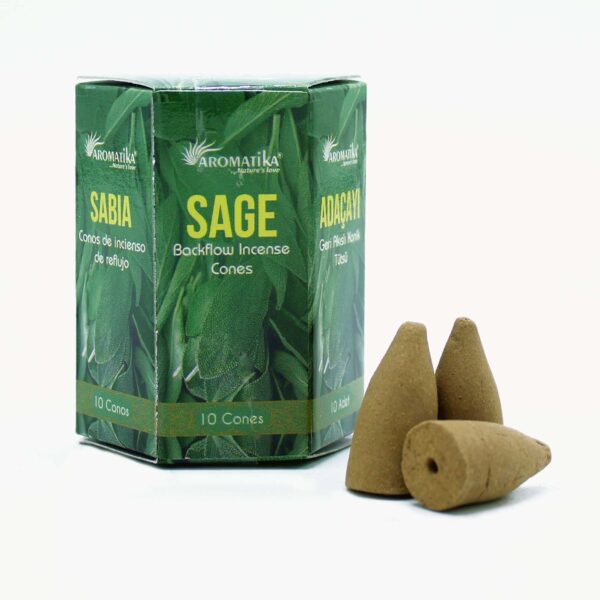 Pack of 10 Masala Backflow Incense - Sage - Image 2