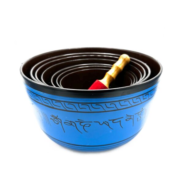 Small Chakra Set of  Seven Singing Bowls (14-22cm) - Image 4