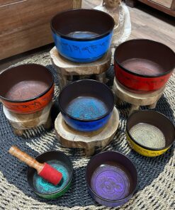 Small Chakra Set of Seven Singing Bowls (14-22cm)