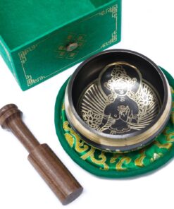 Alternative view of Green Tara Singing Bowl Set 10cm (min 380gm)
