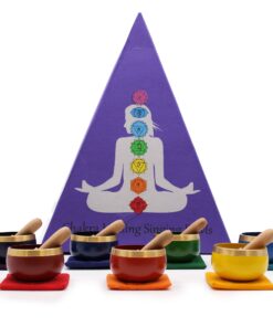 Chakra Pyramid Singing Bowl Gift Set