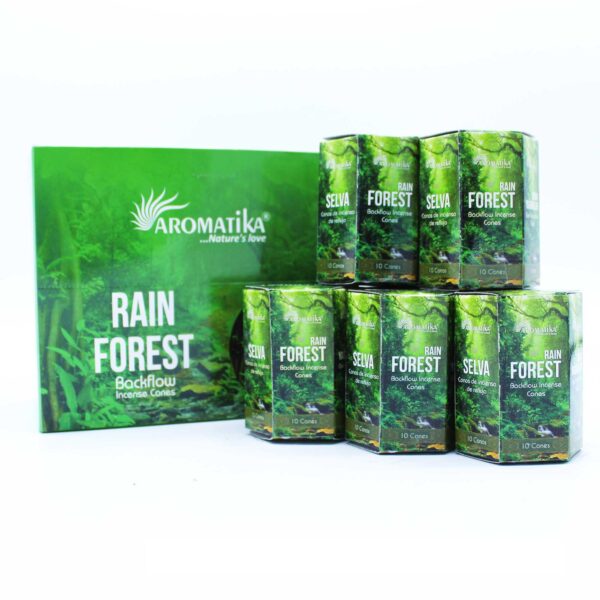 Pack of 10 Masala Backflow Incense - Rain Forest