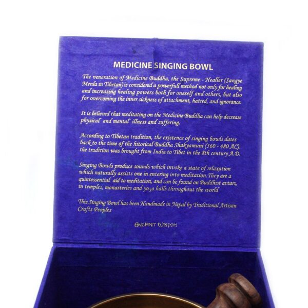 Medicine Buddha Singing Bowl Set 10cm (min 500gm) - Image 7