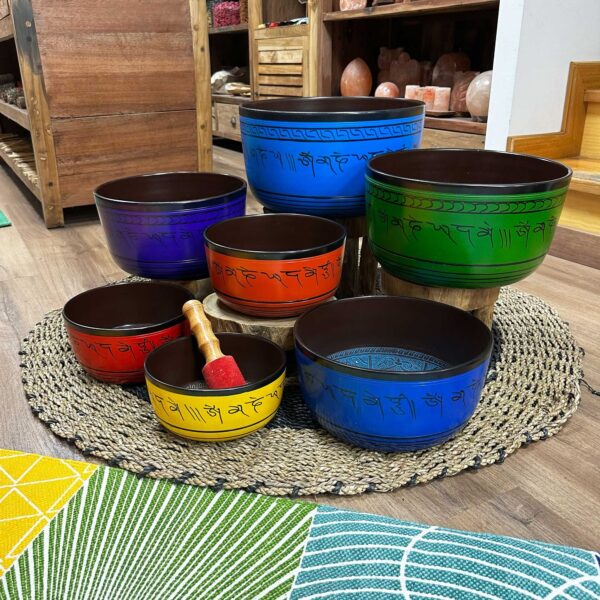 Large Chakra Set of Seven Singing Bowls (19.5-35cm) - Image 5