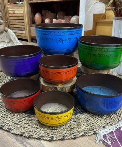 Large Chakra Set of Seven Singing Bowls (19.5-35cm)