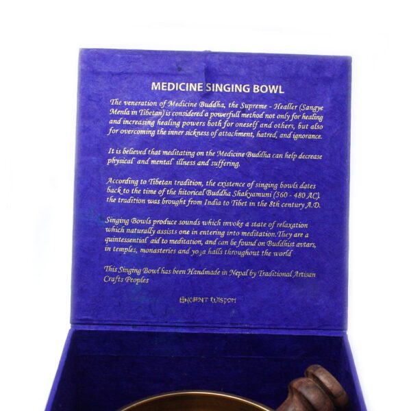 Medicine Buddha Singing Bowl Set 10cm (min 500gm) - Image 4