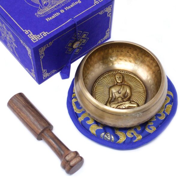 Medicine Buddha Singing Bowl Set 10cm (min 500gm) - Image 5