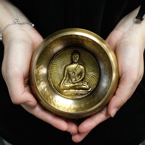 Medicine Buddha Singing Bowl Set 10cm (min 500gm) - Image 6