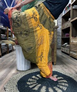 Yoga and Festival Pants - Aladdin Himalayan Print on Orange