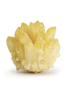 Natural Quartz Cluster - Yellow Ghost Quartz
