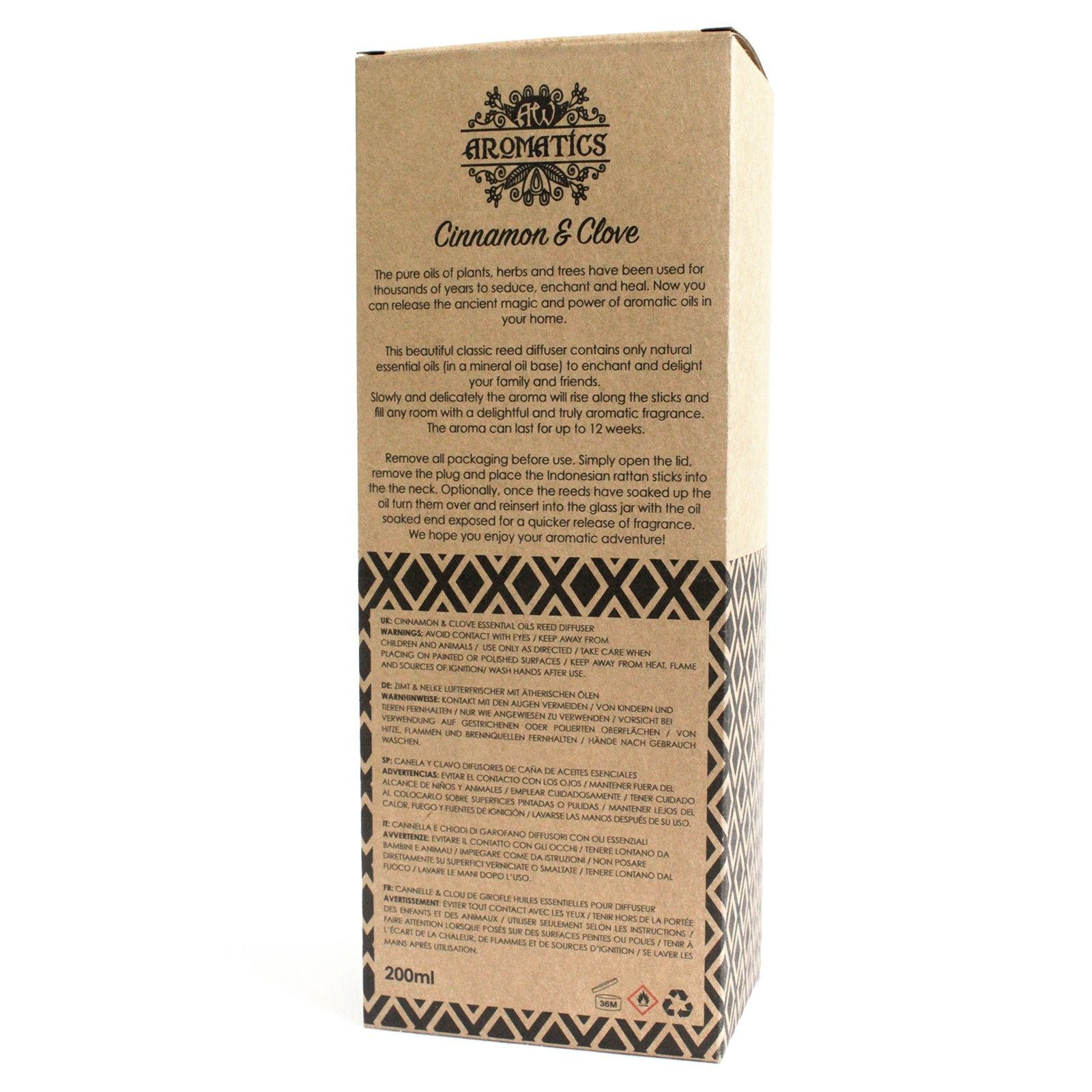 200ml Cinnamon & Clove Essential Oil Reed Diffuser - Image 6