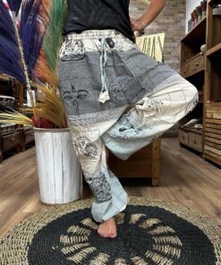 Alternative view of Yoga and Festival Pants - High Cross Himalayan Print on Grey