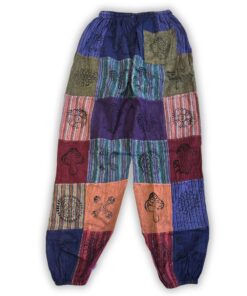 Alternative view of Nomad Sari - Mushroom Pants - Block Print Designs - Purple Tones L/XL
