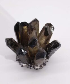 Alternative view of Crafted Quartz Cluster - Smoky Ghost Quartz