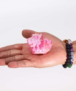 Alternative view of Med Enhanced Quartz - Aura Rose Halo Quartz