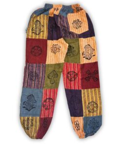 Alternative view of Nomad Sari - Mushroom Pants - Block Print Designs - Orange Tones L/XL