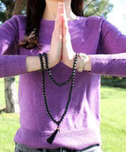 108 Bead Mala - Black Agate - Image 4