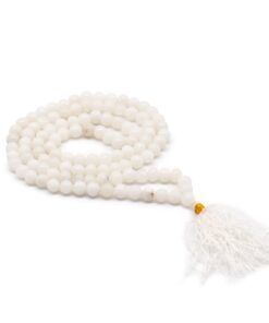 108 Bead Mala - White Quartz